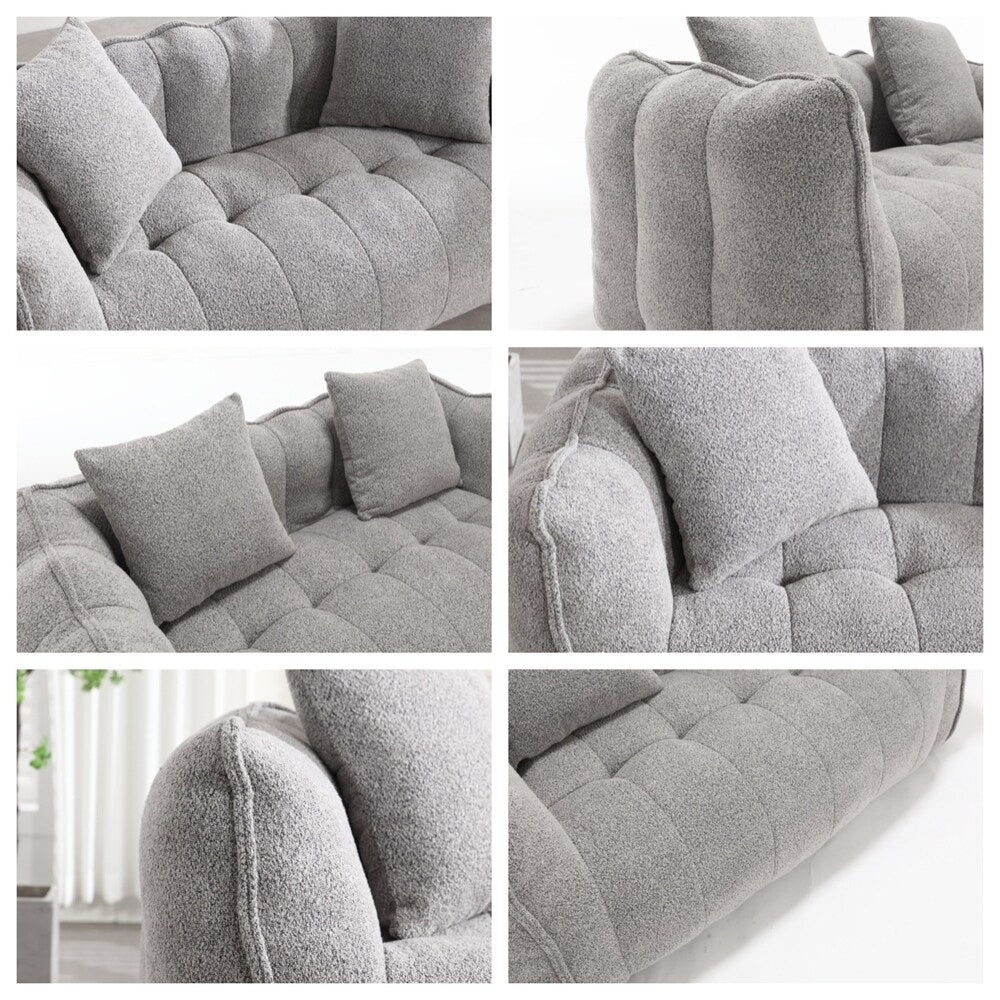 Divano reclinabile moderno in ciniglia con schiuma ad alta resilienza