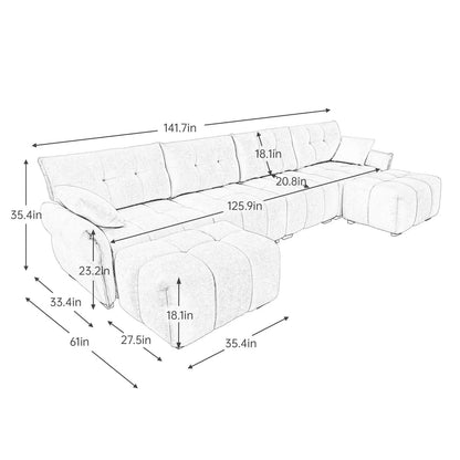 Divano moderno in ciniglia, struttura in legno massello con cuscino ad alta elasticità