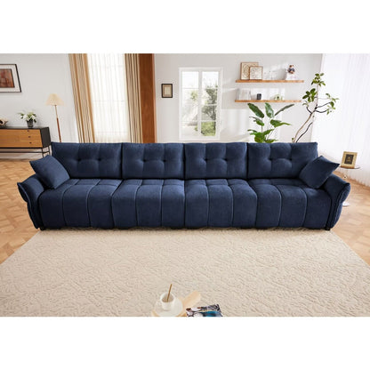 Divano moderno in ciniglia, struttura in legno massello con cuscino ad alta elasticità