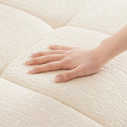 Divano moderno in ciniglia, struttura in legno massello con cuscino ad alta elasticità