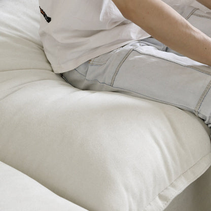 Divano moderno e confortevole, divani componibili minimalisti imbottiti in piuma, fodere per cuscini rimovibili