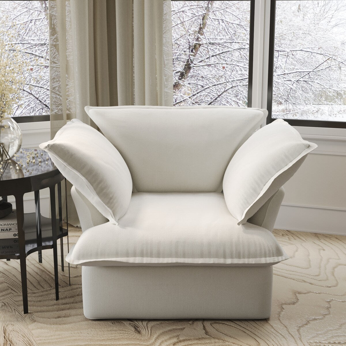 Divano moderno e confortevole, divani componibili minimalisti imbottiti in piuma, fodere per cuscini rimovibili