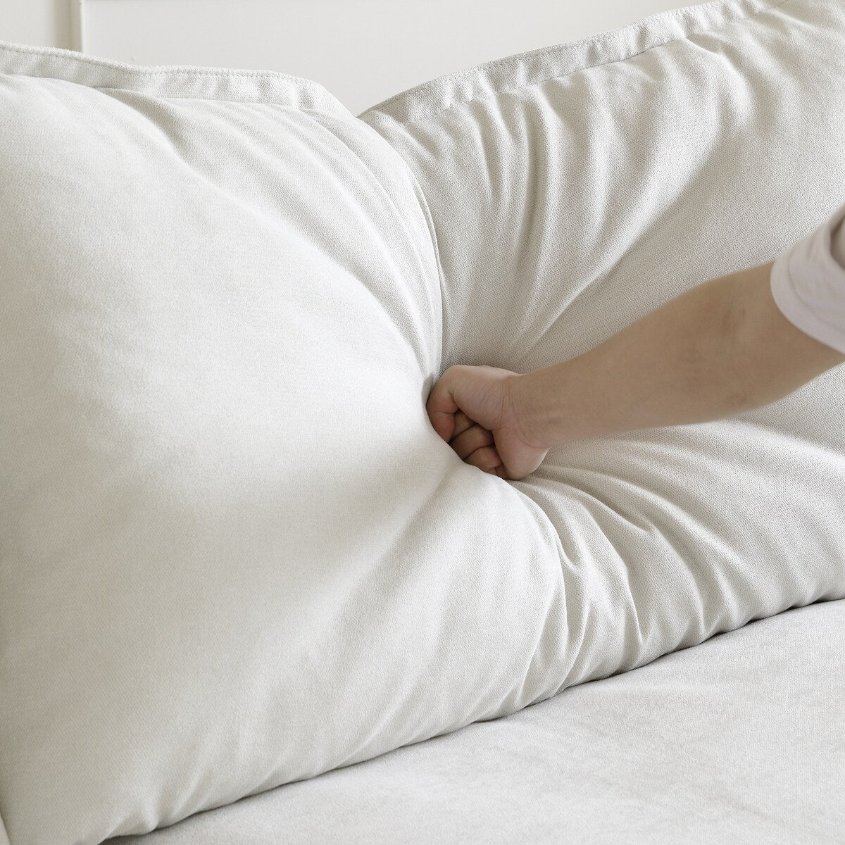 Divano moderno e confortevole, divani componibili minimalisti imbottiti in piuma, fodere per cuscini rimovibili