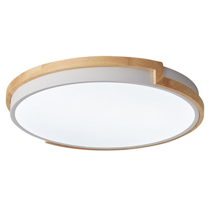 Moderno apparecchio di illuminazione a LED con montaggio a filo sul soffitto, con 1 luce circolare e concisa
