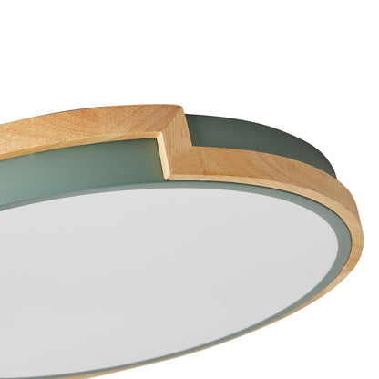 Moderno apparecchio di illuminazione a LED con montaggio a filo sul soffitto, con 1 luce circolare e concisa