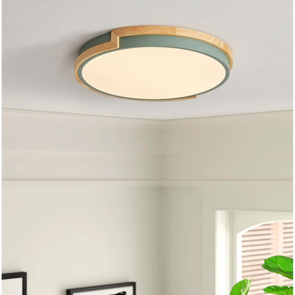 Moderno apparecchio di illuminazione a LED con montaggio a filo sul soffitto, con 1 luce circolare e concisa
