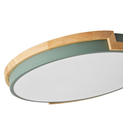 Moderno apparecchio di illuminazione a LED con montaggio a filo sul soffitto, con 1 luce circolare e concisa