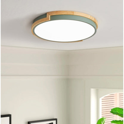 Moderno apparecchio di illuminazione a LED con montaggio a filo sul soffitto, con 1 luce circolare e concisa