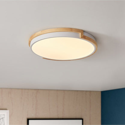 Moderno apparecchio di illuminazione a LED con montaggio a filo sul soffitto, con 1 luce circolare e concisa