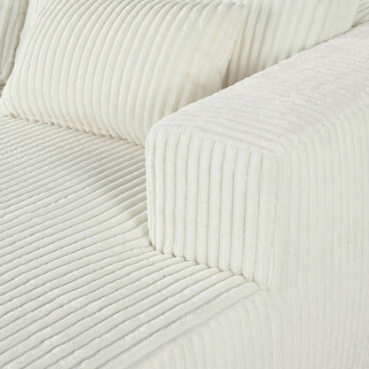 Divano letto moderno convertibile in velluto a coste con braccioli larghi e 2 cuscini per soggiorno e appartamento