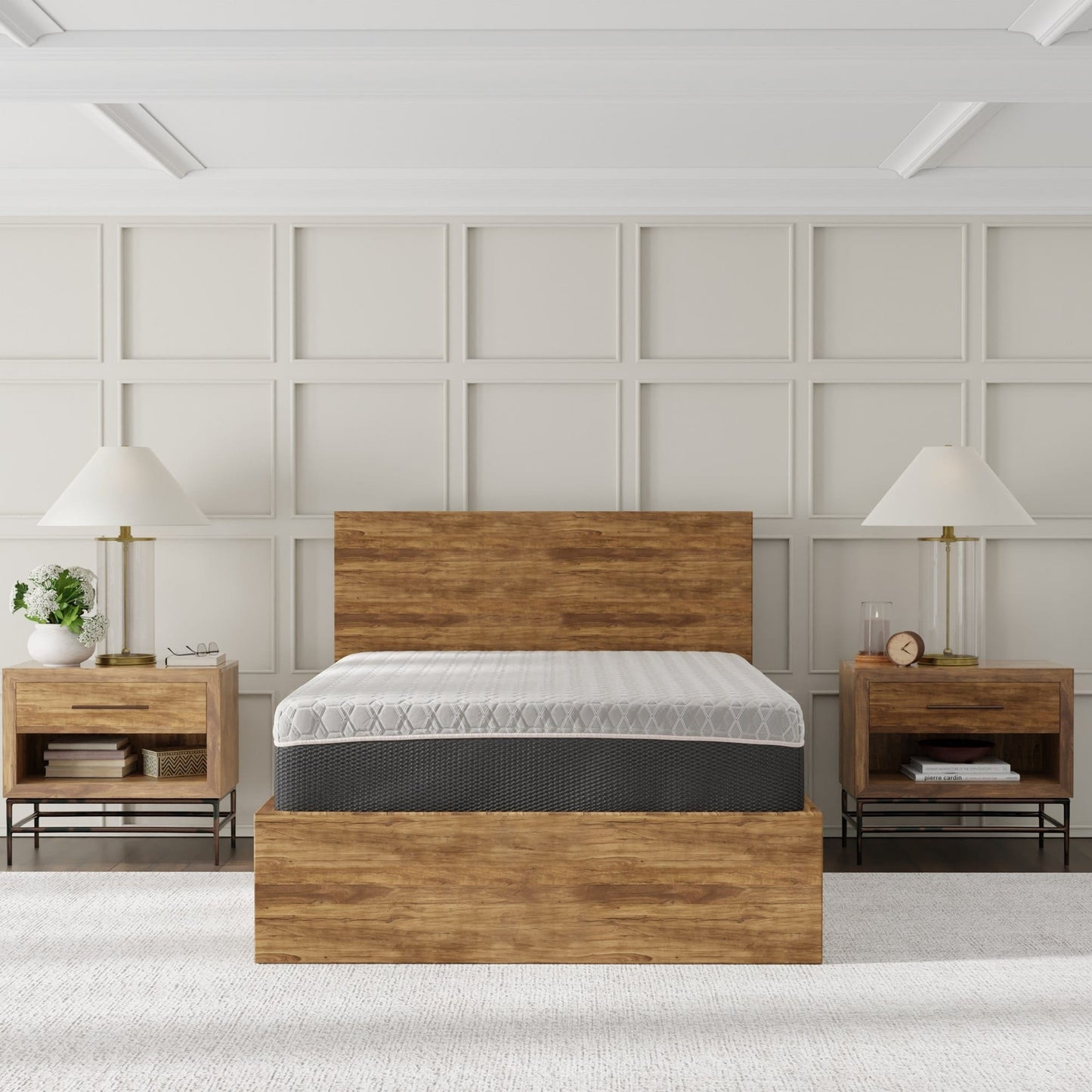 Materasso moderno in memory foam morbido da 12 pollici con infusione di rame