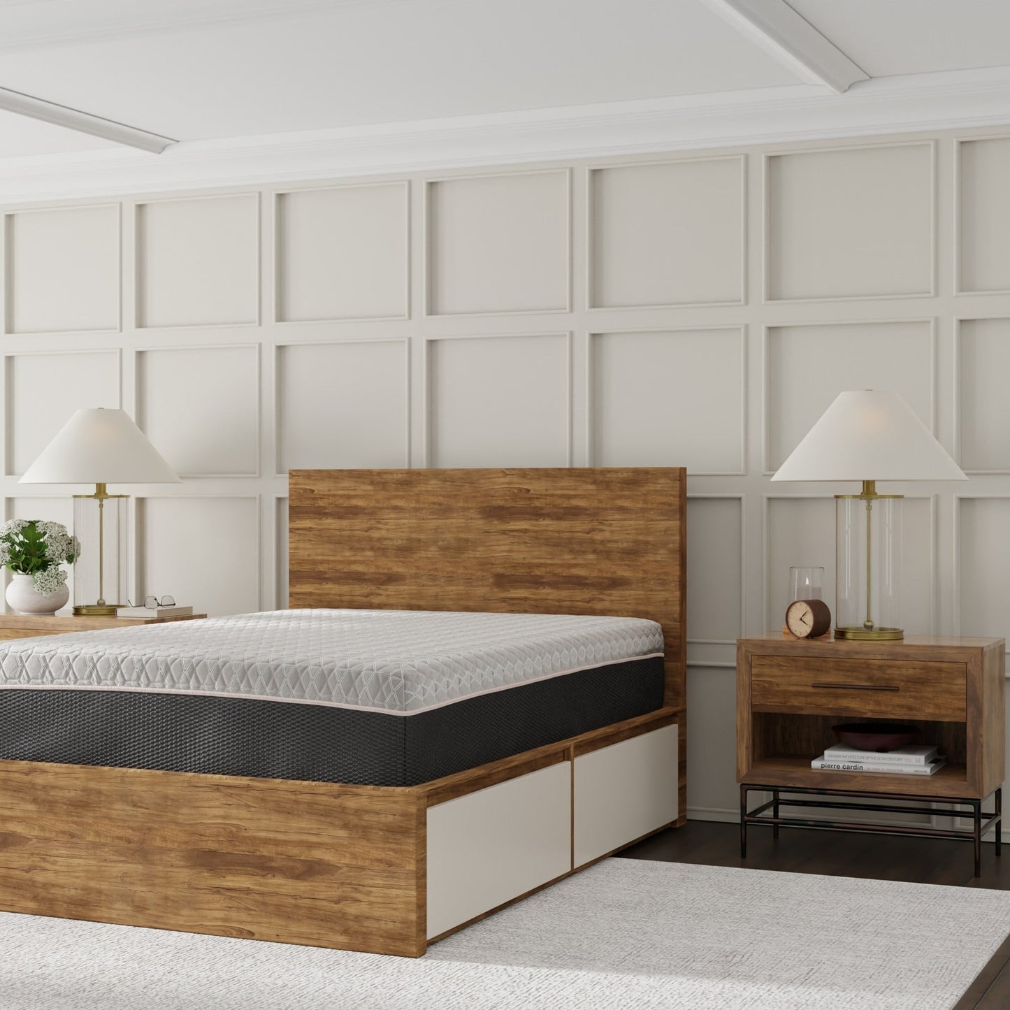 Materasso moderno in memory foam morbido da 12 pollici con infusione di rame