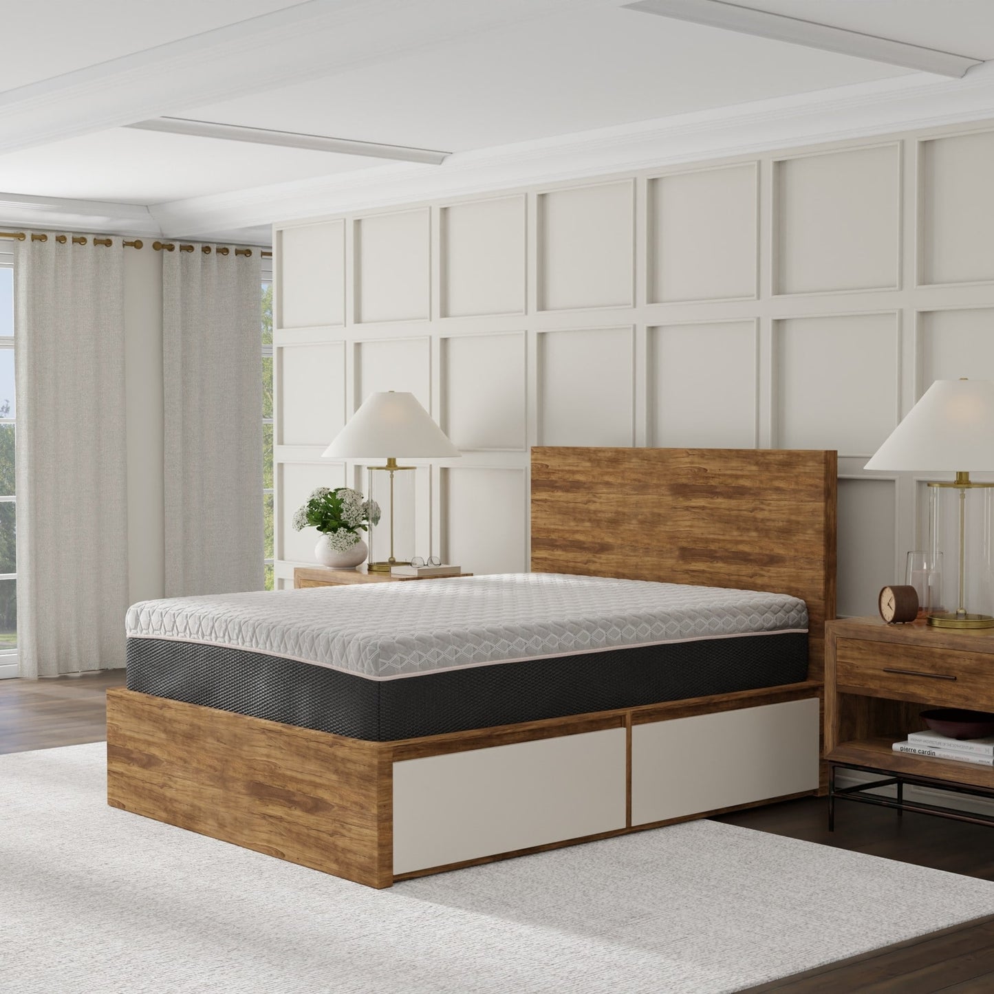 Materasso moderno in memory foam morbido da 12 pollici con infusione di rame