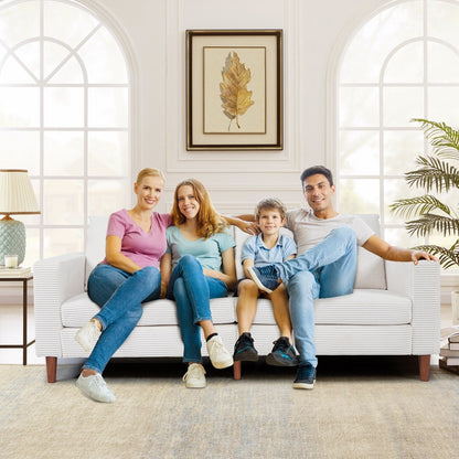 Divano letto futon moderno trasformabile in ciniglia, divano a due posti da 82,68 pollici con bracciolo quadrato per soggiorno