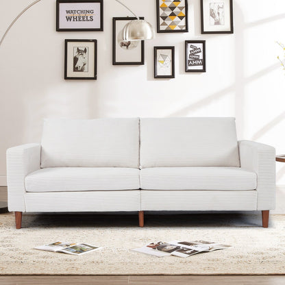 Divano letto futon moderno trasformabile in ciniglia, divano a due posti da 82,68 pollici con bracciolo quadrato per soggiorno