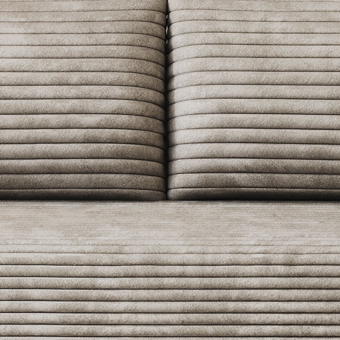 Divano moderno senza struttura rivestito in tessuto di velluto a coste, per soggiorno, studio o sala di intrattenimento.