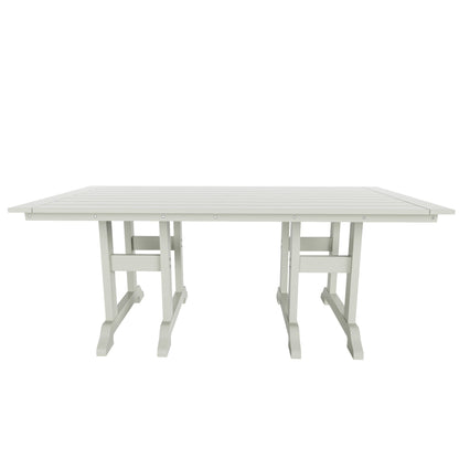 Set da pranzo da esterno ecologico per tutte le stagioni, rettangolare, Polytrends Shoreside, 7 pezzi