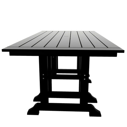 Set da pranzo da esterno ecologico per tutte le stagioni, rettangolare, Polytrends Shoreside, 7 pezzi