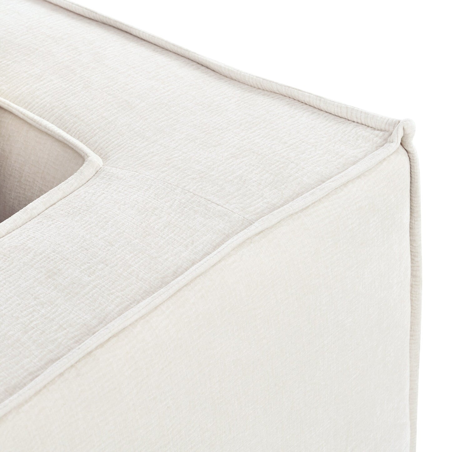 Divano componibile moderno curvo in ciniglia, divano modulare a L con 2 cuscini per soggiorno e studio