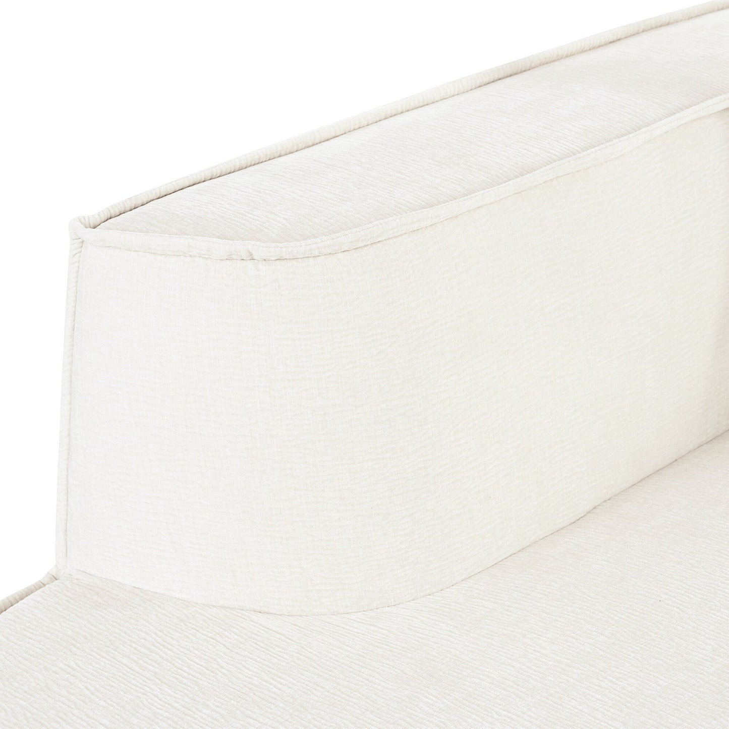 Divano componibile moderno curvo in ciniglia, divano modulare a L con 2 cuscini per soggiorno e studio