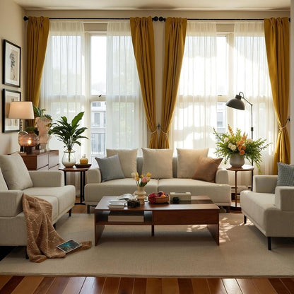 Divano moderno con seduta profonda, cuscini, gambe alte, comodo divano da soggiorno, divano da appartamento