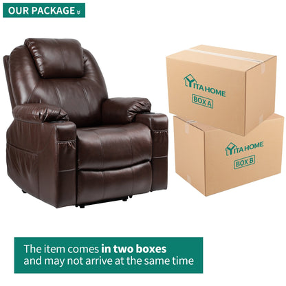 Poltrona reclinabile elettrica moderna con sollevamento elettrico, divano massaggiante riscaldato