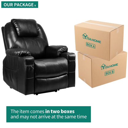 Poltrona reclinabile elettrica moderna con sollevamento elettrico, divano massaggiante riscaldato