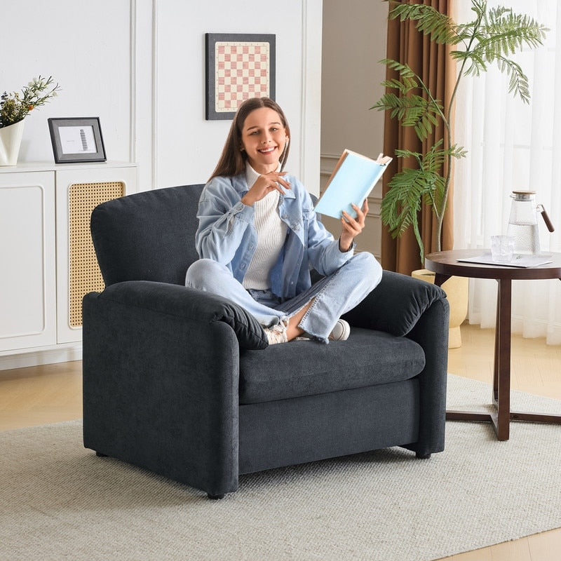 Poltrona moderna con orecchie di elefante, divano decorativo, seduta comoda per soggiorno e camera da letto