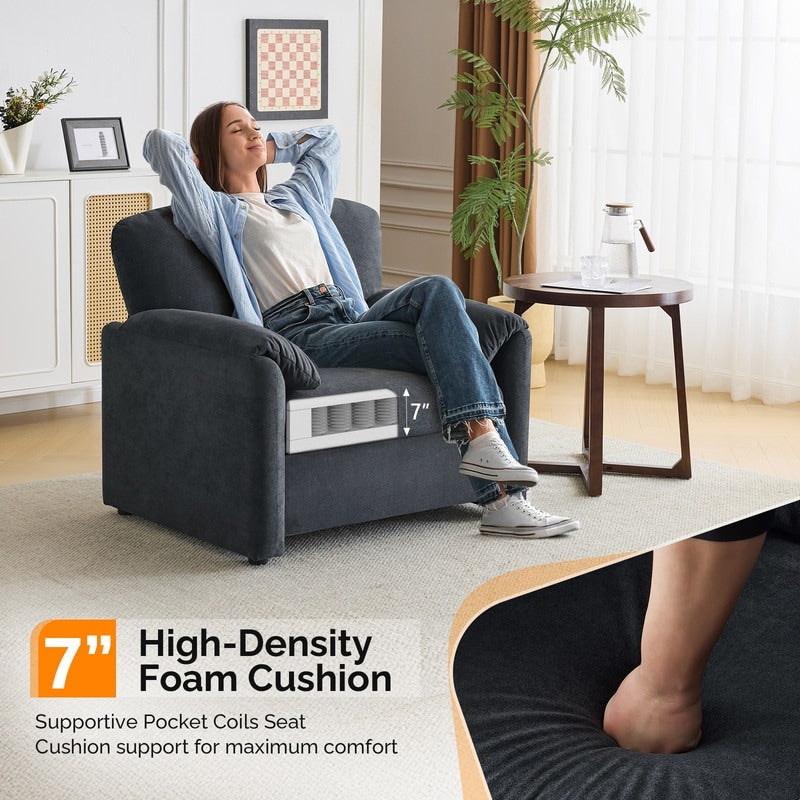 Poltrona moderna con orecchie di elefante, divano decorativo, seduta comoda per soggiorno e camera da letto