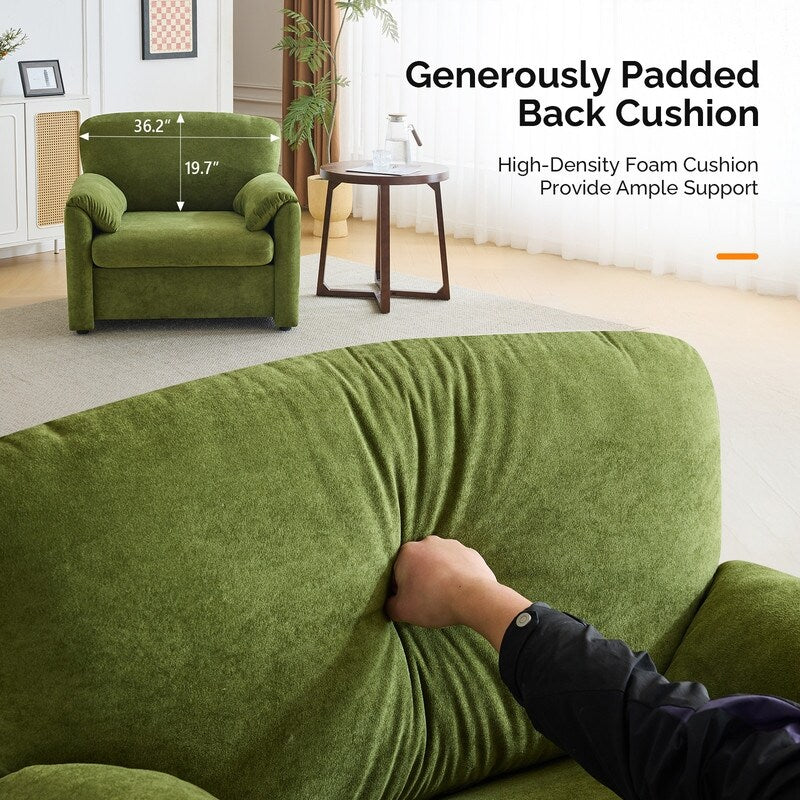 Poltrona moderna con orecchie di elefante, divano decorativo, seduta comoda per soggiorno e camera da letto