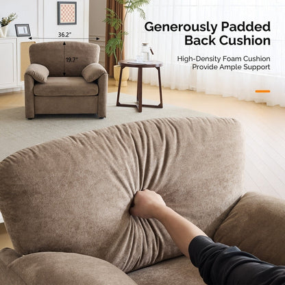 Poltrona moderna con orecchie di elefante, divano decorativo, seduta comoda per soggiorno e camera da letto