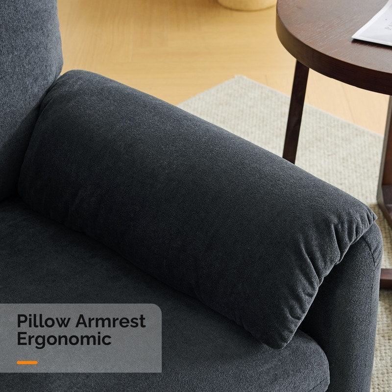 Poltrona moderna con orecchie di elefante, divano decorativo, seduta comoda per soggiorno e camera da letto