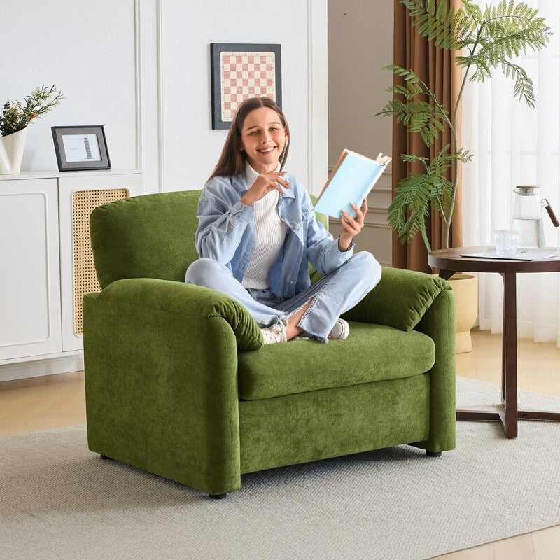 Poltrona moderna con orecchie di elefante, divano decorativo, seduta comoda per soggiorno e camera da letto