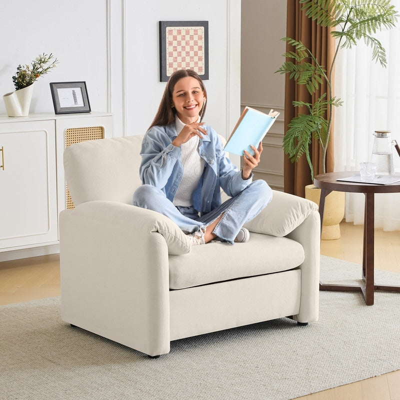 Poltrona moderna con orecchie di elefante, divano decorativo, seduta comoda per soggiorno e camera da letto