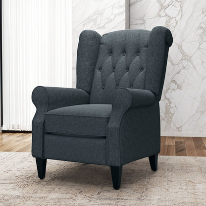 Poltrona reclinabile moderna in tessuto con schienale a spinta