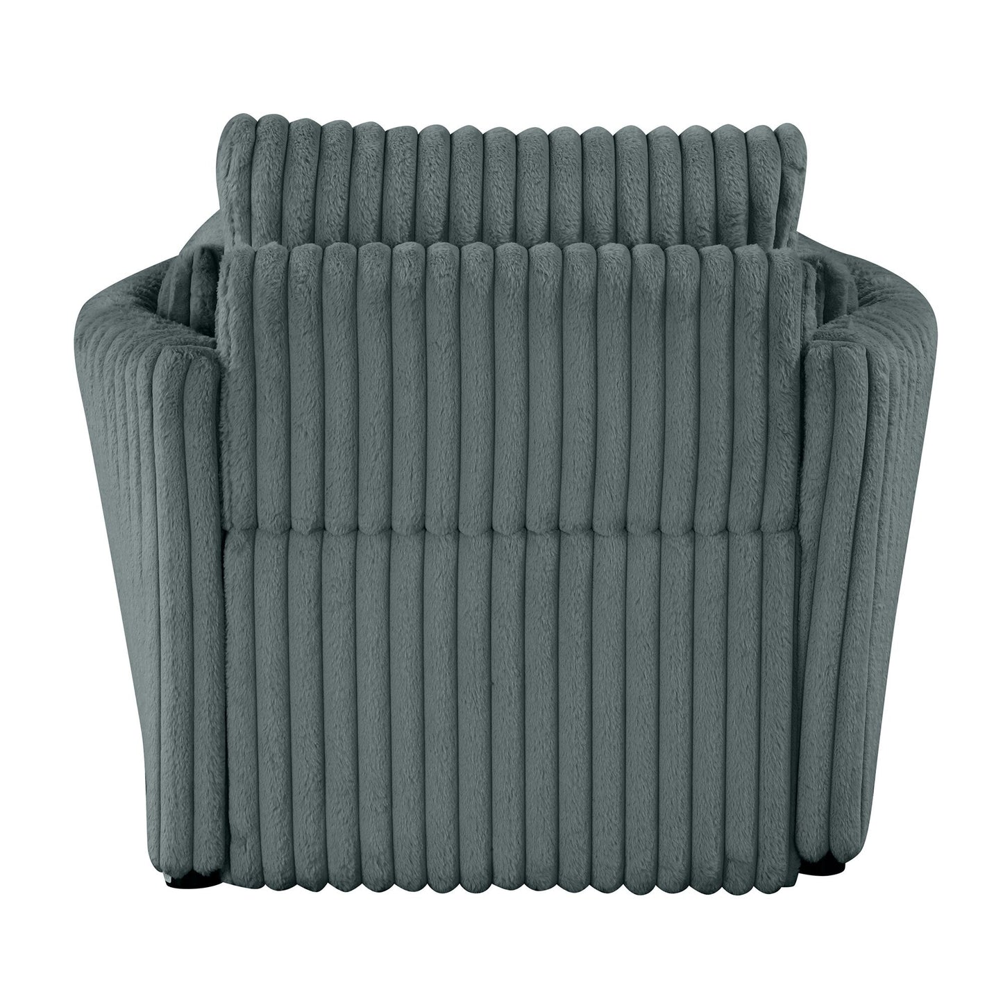 Divano letto singolo moderno in tessuto con USB e 2 cuscini