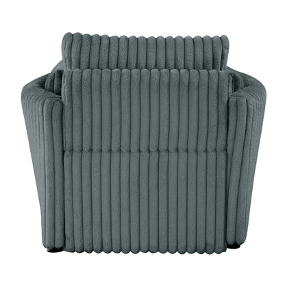 Divano letto singolo moderno in tessuto con USB e 2 cuscini