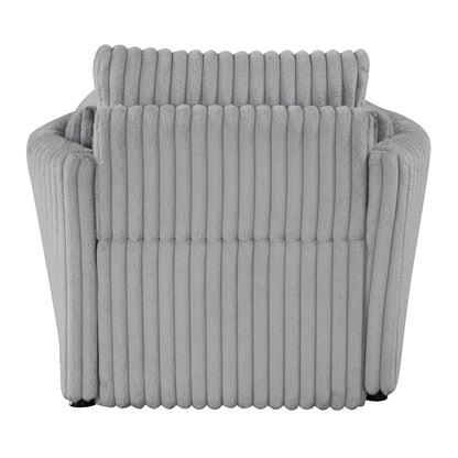 Divano letto singolo moderno in tessuto con USB e 2 cuscini