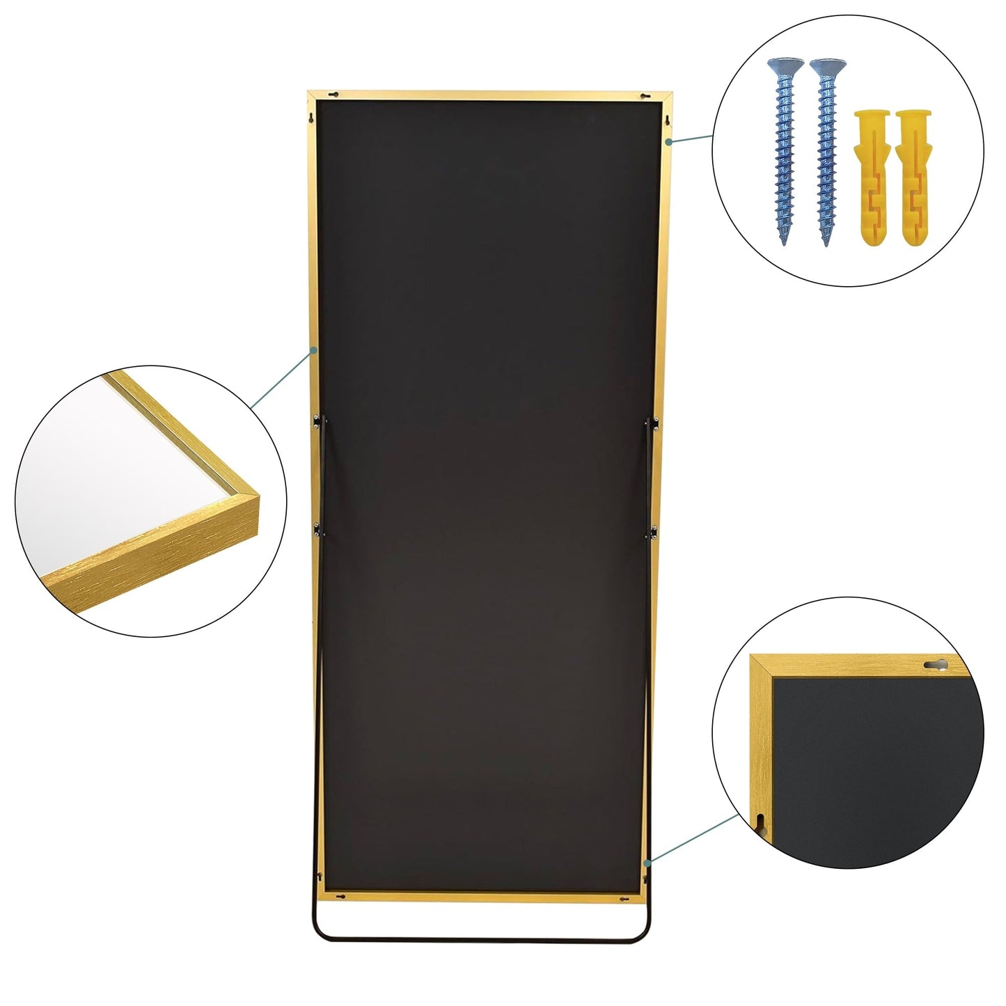 Specchio da terra moderno a figura intera, specchio indipendente