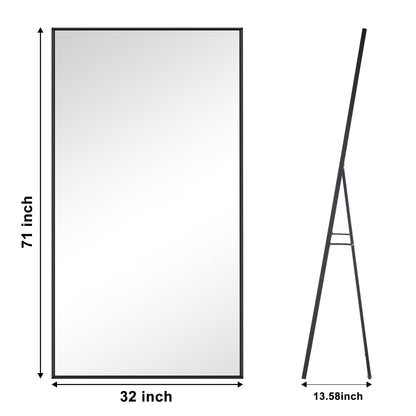 Specchio da terra moderno a figura intera, specchio indipendente