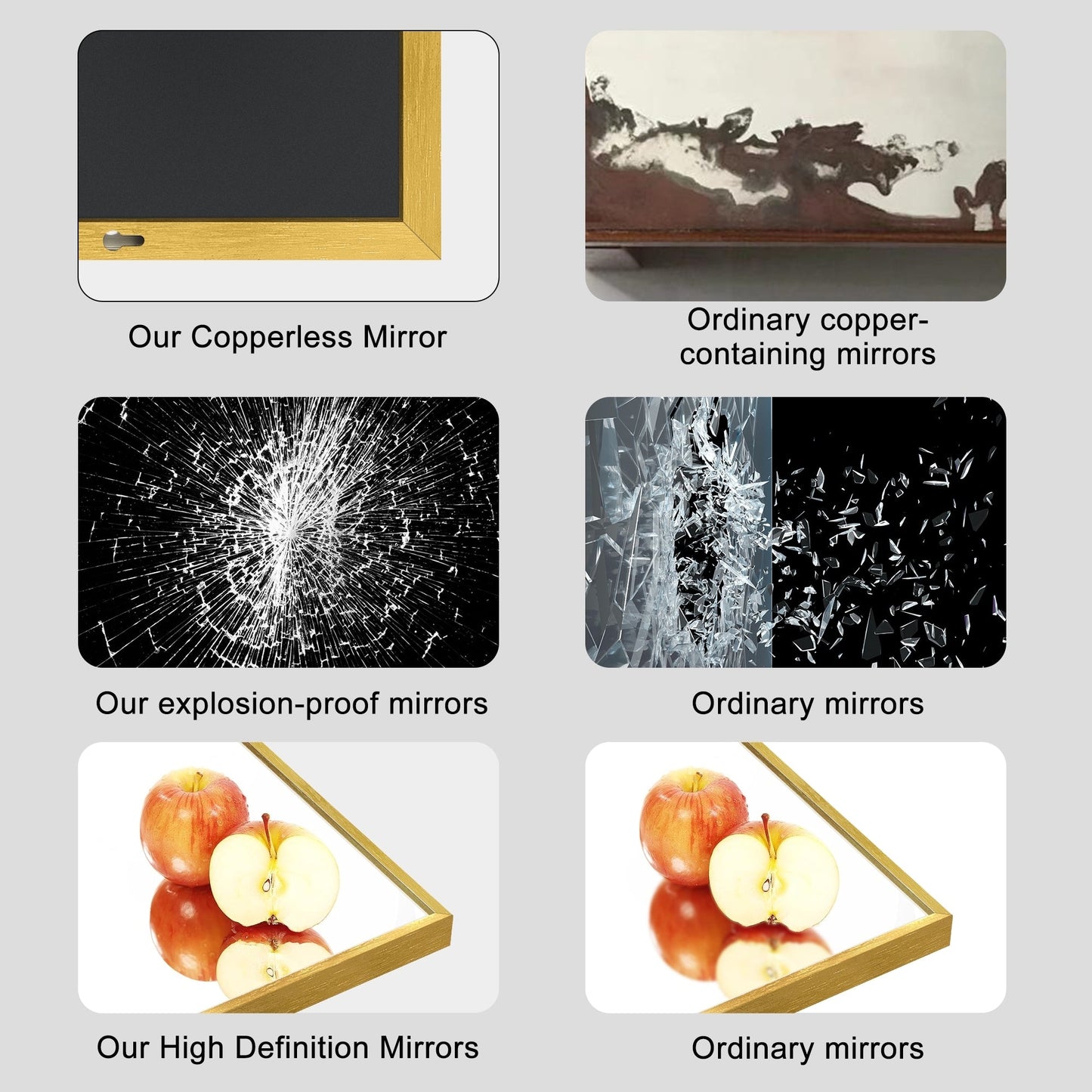 Specchio da terra moderno a figura intera, specchio indipendente