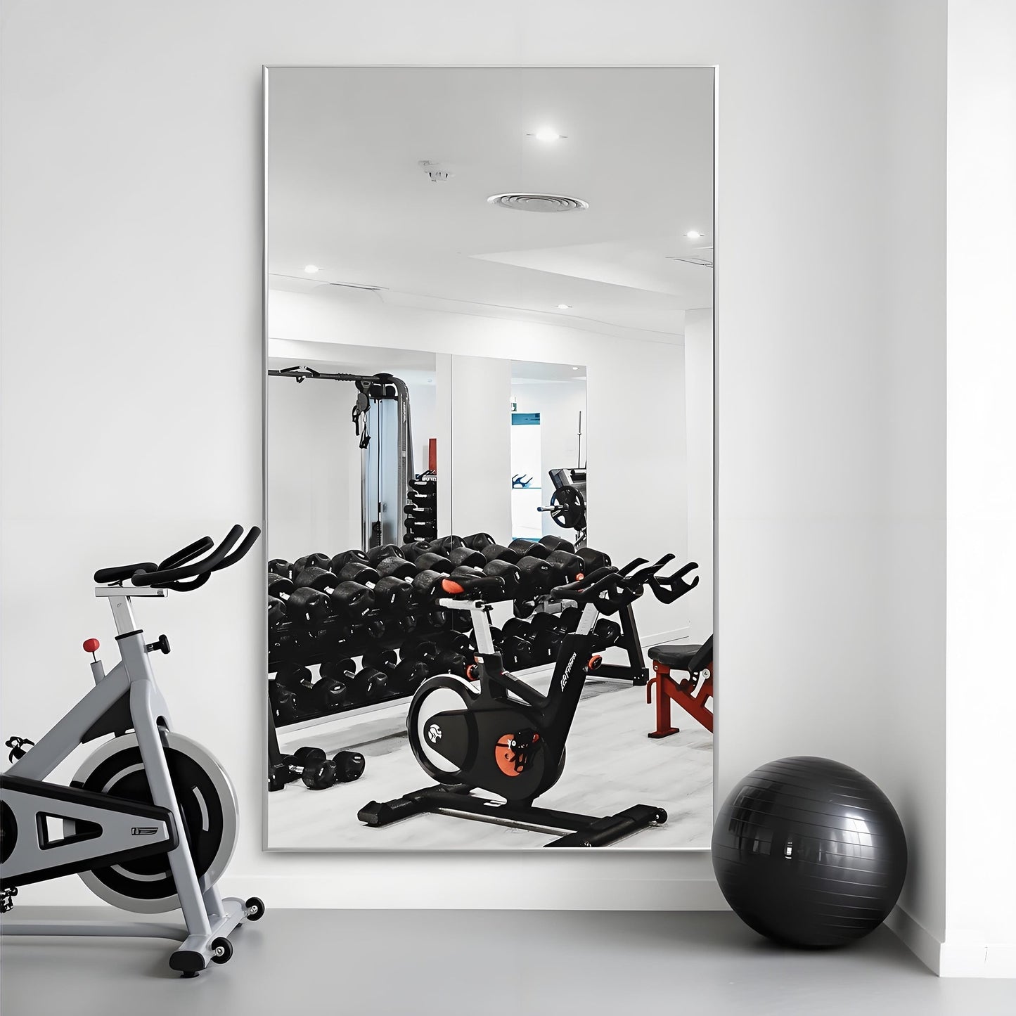 Specchio da terra moderno a figura intera, specchio indipendente