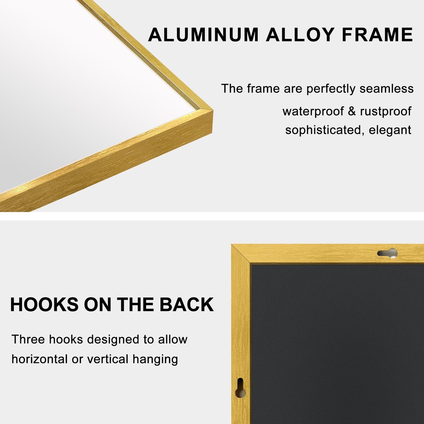 Specchio da terra moderno a figura intera, specchio indipendente