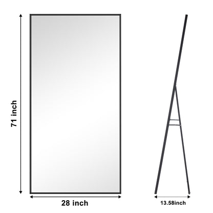 Specchio da terra moderno a figura intera, specchio indipendente