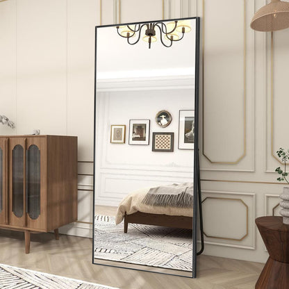 Specchio da terra moderno a figura intera, specchio indipendente