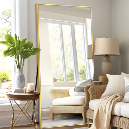 Specchio da terra moderno a figura intera, specchio indipendente