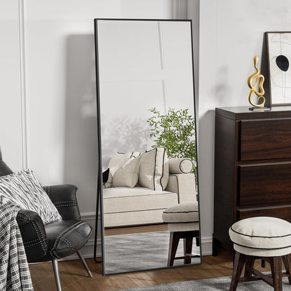 Specchio da terra moderno a figura intera, specchio indipendente