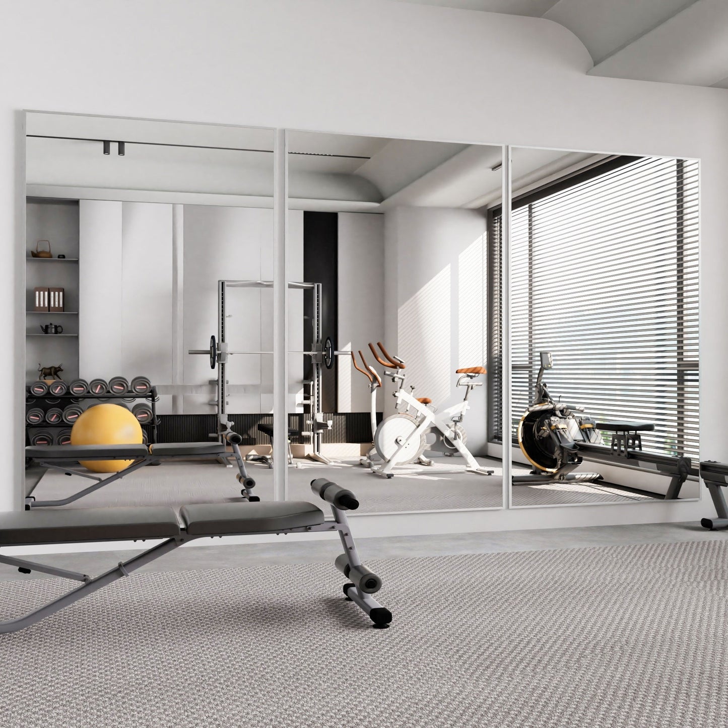 Specchio da terra moderno a figura intera, specchio indipendente