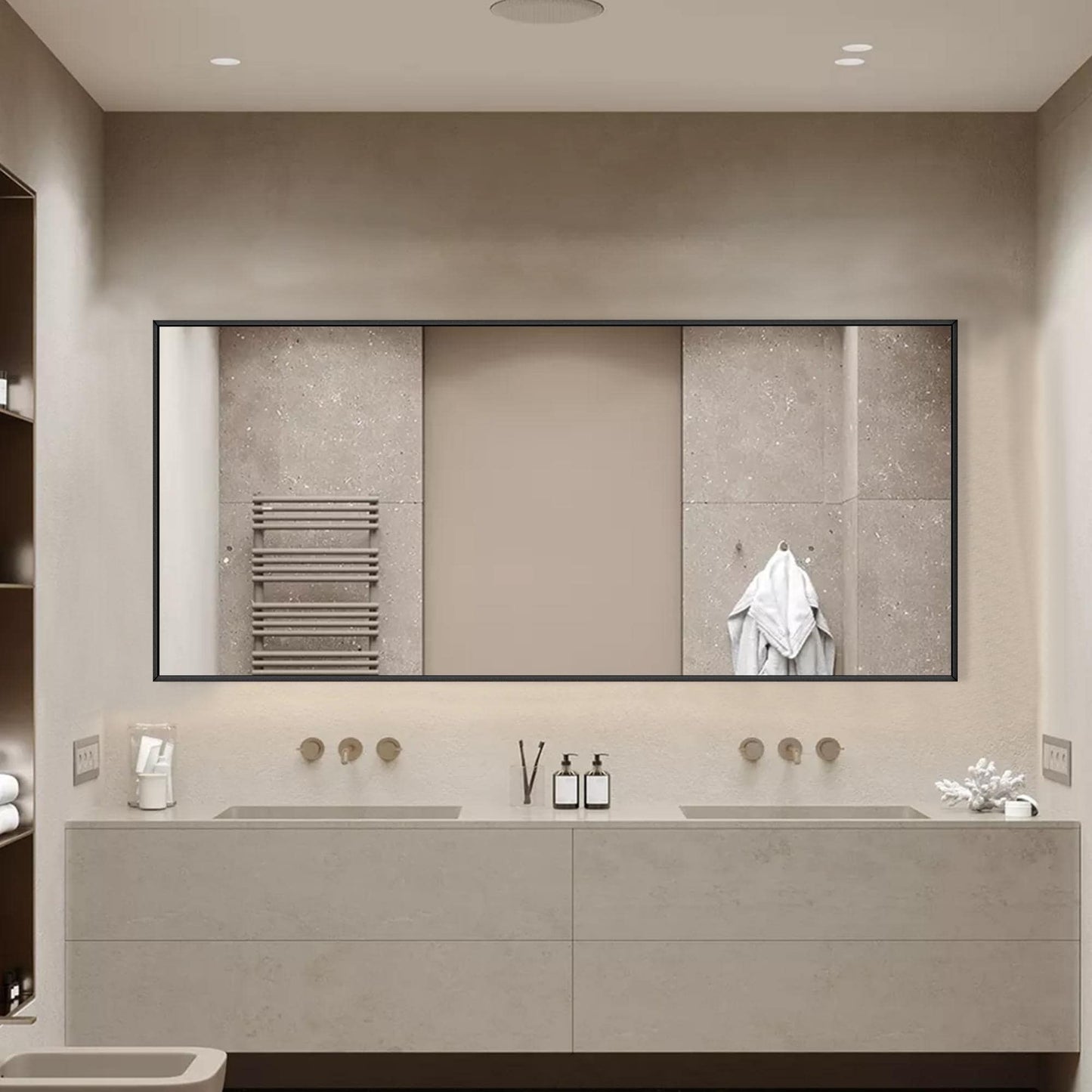 Specchio da terra moderno a figura intera, specchio indipendente