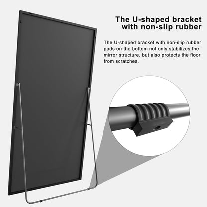 Specchio da terra moderno a figura intera, specchio indipendente